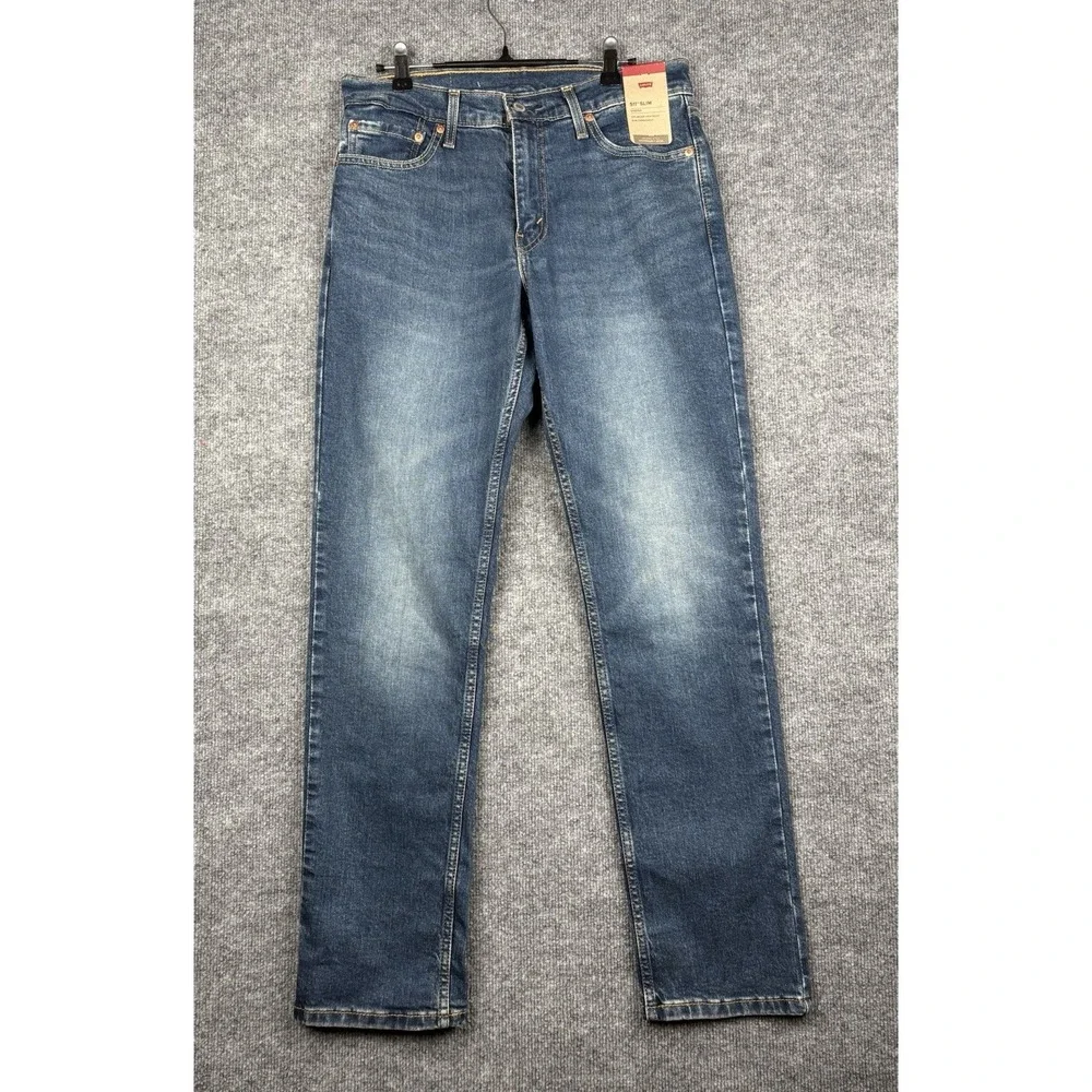 LEVI'S 511 Slim Stretch Men's Blue Jeans 32 x 32 NWT New Great Fading